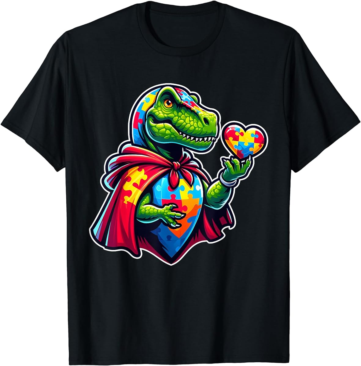 autism embrace differences dinosaur t rex kids cute puzzle t shirt sku 693009 item.jpg