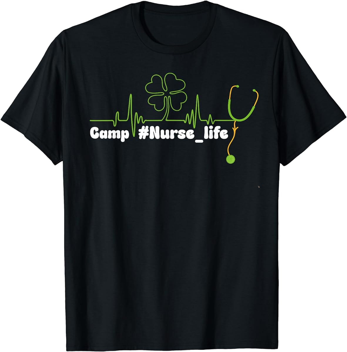 camp nurse st patricks day tee stethoscope  heartbeat t shirt sku 880951 item