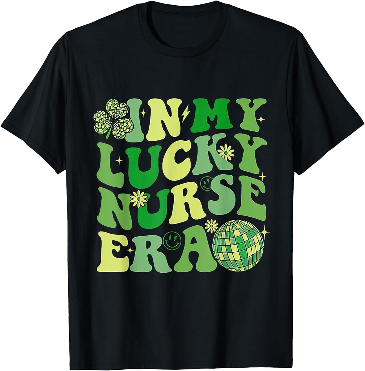 in my lucky nurse era groovy retro shamrock st patricks day t shirt sku 896060 item