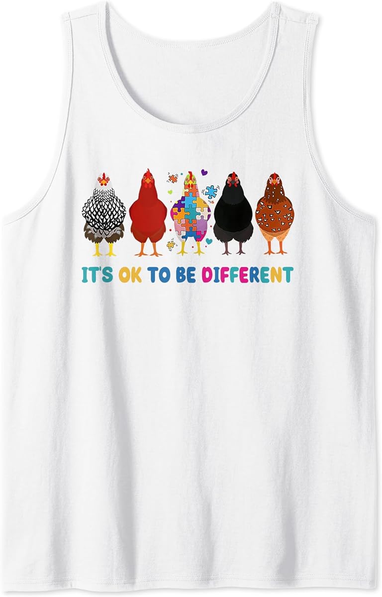 its ok to be different cute chicken autism awareness month tank top sku 690428 item.jpg