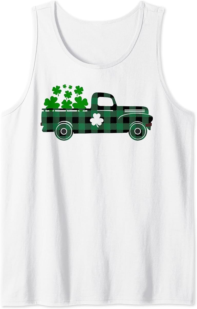lucky clover irish charm st patricks day truck load tank top sku 787622 item