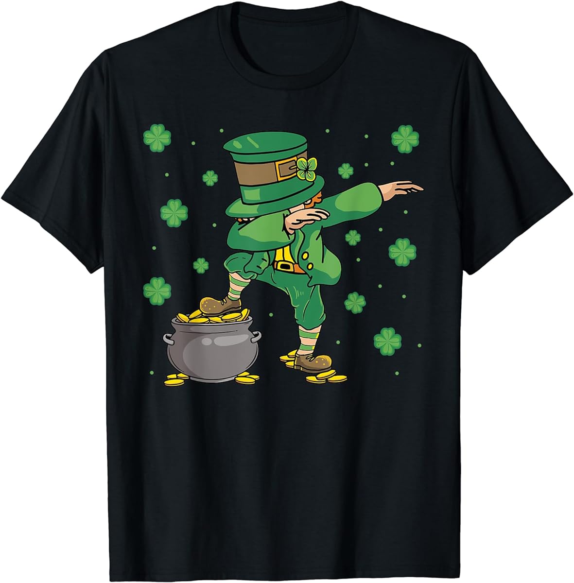 lucky clover st patricks day dubbing leprechaun shamrock hat t shirt sku 888672 item