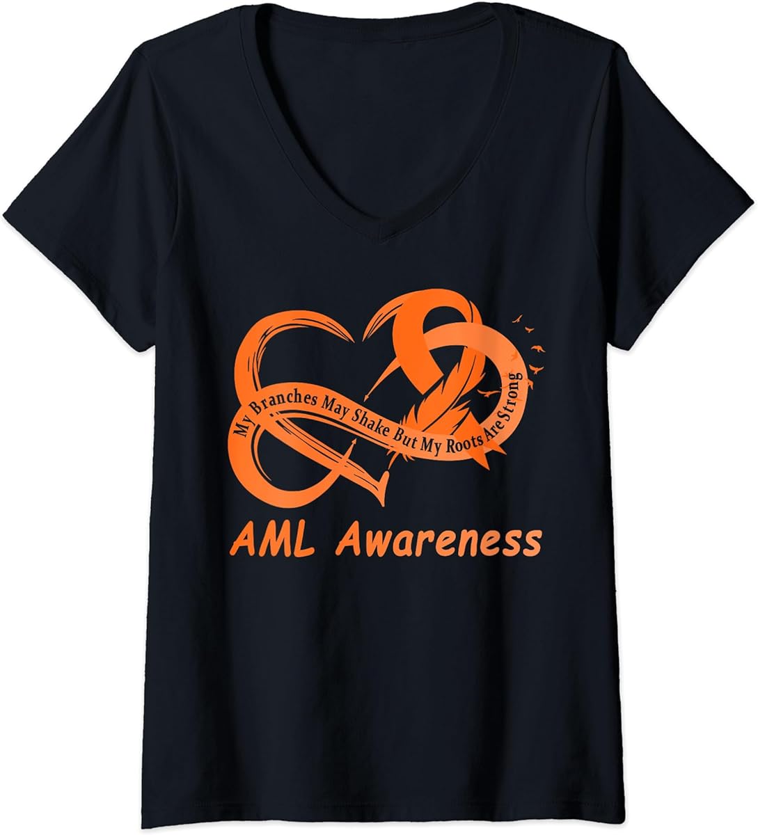 womens acute myelogenous leukemia awareness her fight is my fight v neck t shirt sku 693014 item.jpg