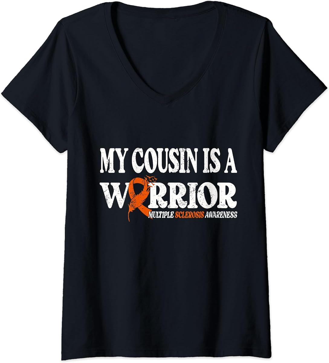 womens cool my cousin is a warrior ms multiple sclerosis awareness v neck t shirt sku 688709 item.jpg
