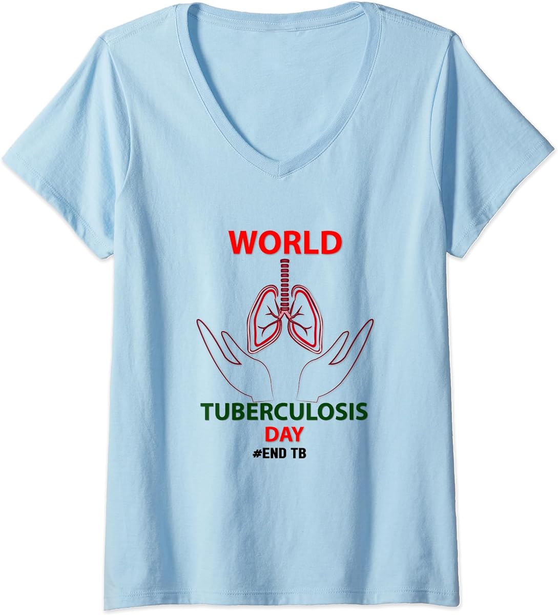 womens world tb day tuberculosis awareness with red lungs v neck t shirt sku 691169 item.jpg